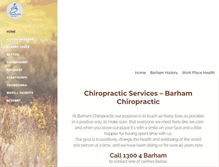 Tablet Screenshot of barhamchiro.com.au